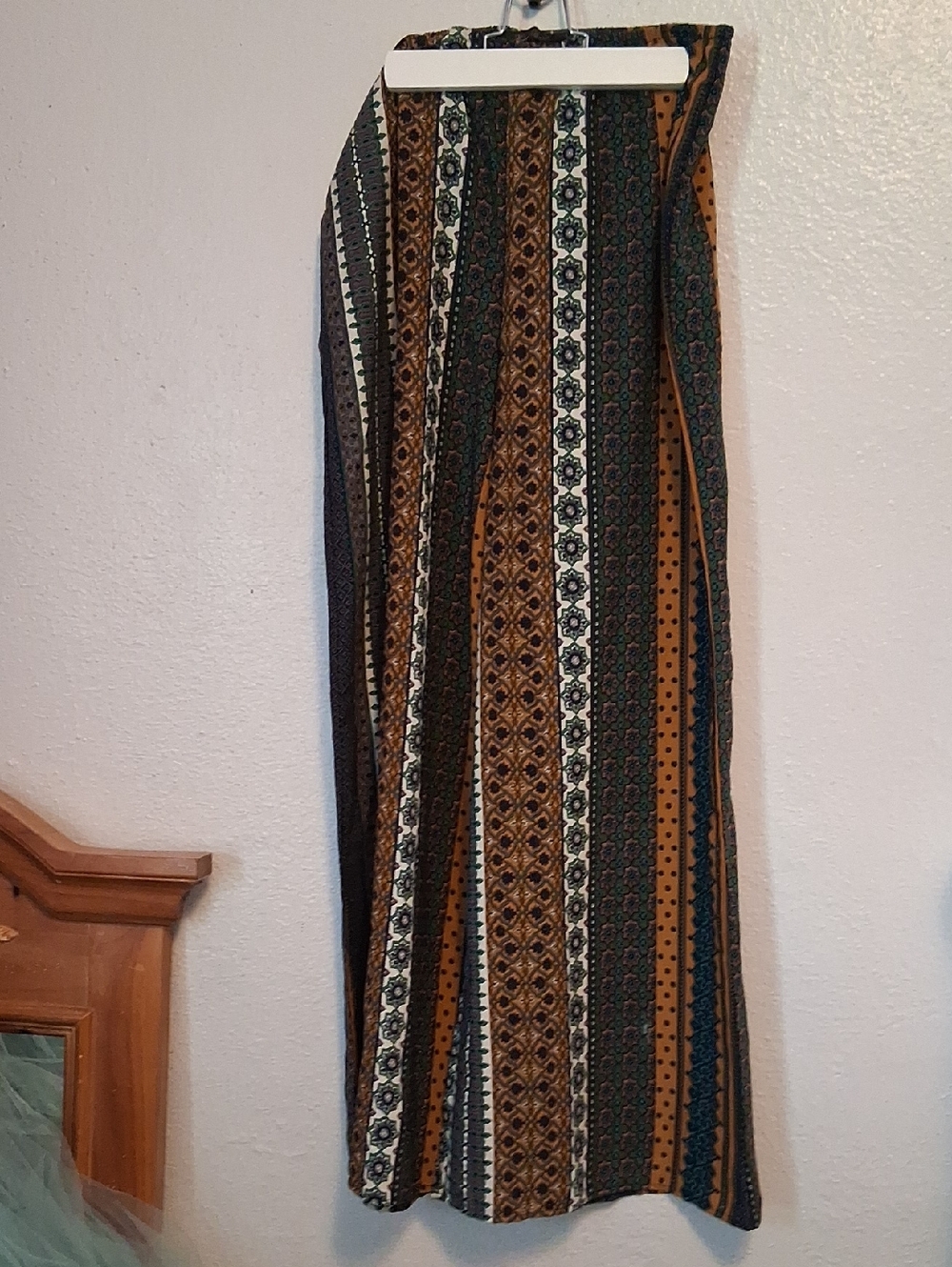 Honey Punch Wide Legged Pants in Brown, Black & Cream